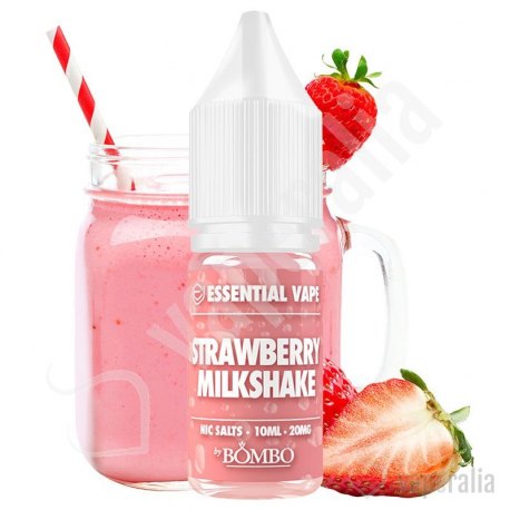 Strawberry Milkshake 10ml - Essential Vape Nic Salts by Bombo