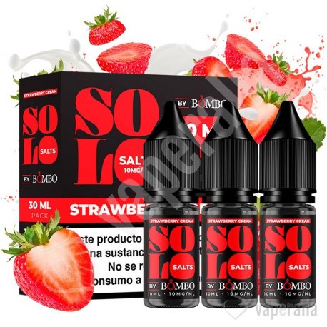 Strawberry Cream 3x10ml - Solo Salts by Bombo