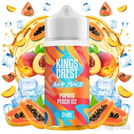 Aroma Papaya Peach Ice 24ml (Longfill) - Kings Crest Bar Juice