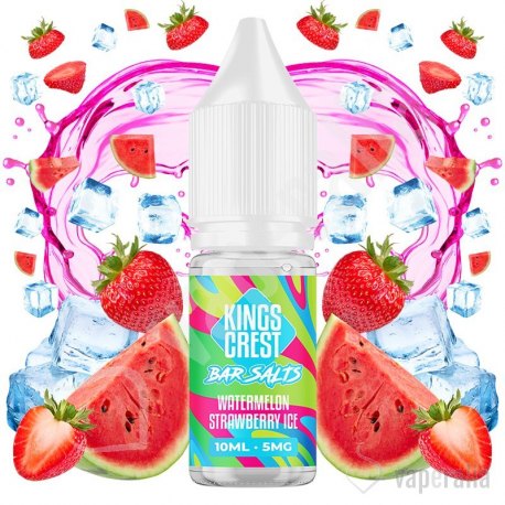 Watermelon Strawberry Ice 10ml - Kings Crest Bar Juice Nic Salts