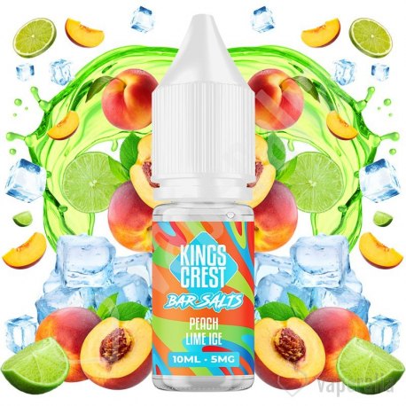Peach Lime Ice 10ml - Kings Crest Bar Juice Nic Salts