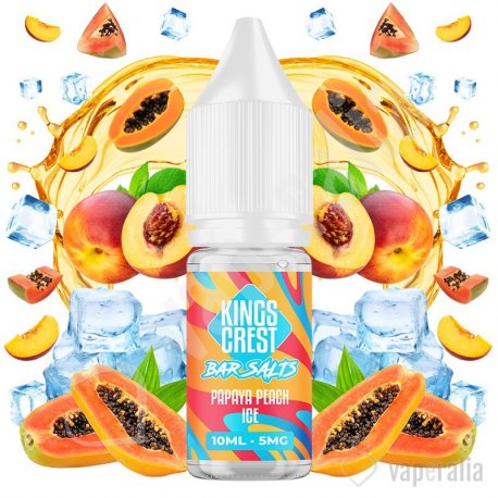 Papaya Peach Ice 10ml - Kings Crest Bar Juice Nic Salts