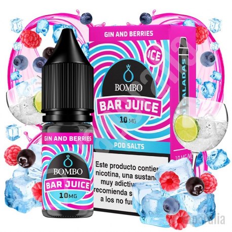 Gin & Berries Ice 10ml - Bar Juice by Bombo
