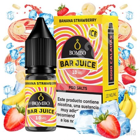Banana Strawberry Ice 10ml - Bar Juice by Bombo