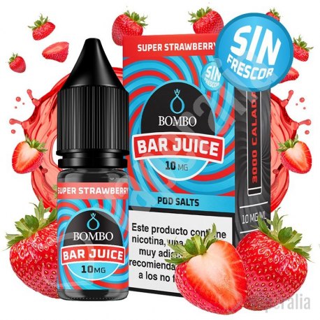 Super Strawberry Sin Frescor 10ml - Bombo Bar Juice