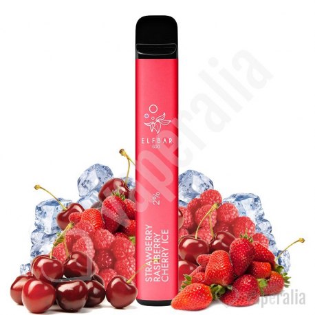 Pod desechable Strawberry Raspberry Cherry Ice 600puffs - Elf Bar 600
