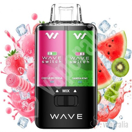 Pod desechable Chicle de Fresa Ice Sandia Kiwi Ice 40.000puffs - Bud Vape Wave Switch