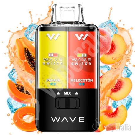 Pod desechable Papaya Ice Melocoton Ice 40.000puffs - Bud Vape Wave Switch