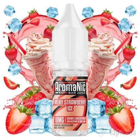 Aroma Milky Strawberry Ice 10ml - AromaNic Bar Juice